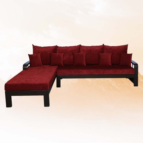 Al-Fredo L Shape Sofa Natural Brown