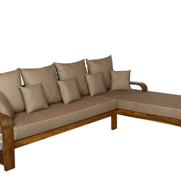 Al-Bie L Shape Sofa Natural Light Brown