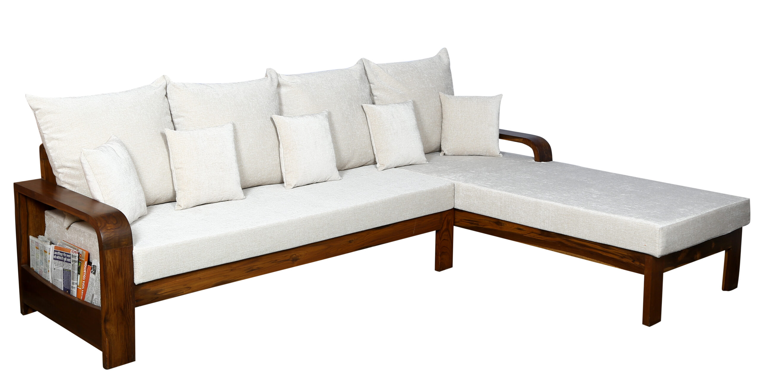 Al-Fred L Shape Sofa White