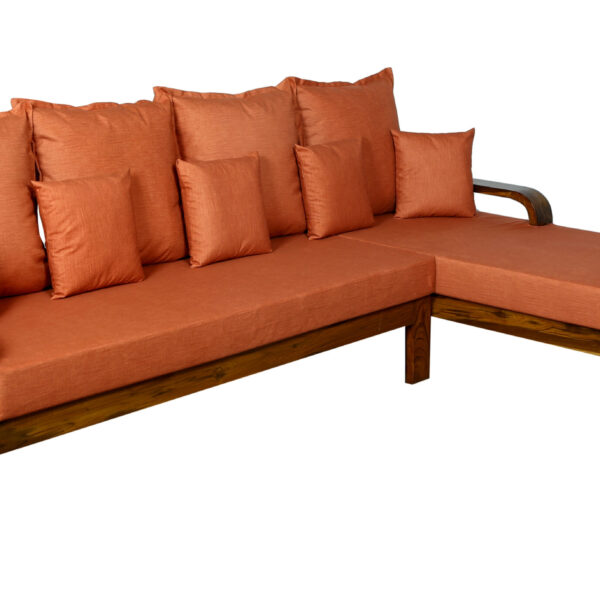 Amelia L Shape Sofa Orange