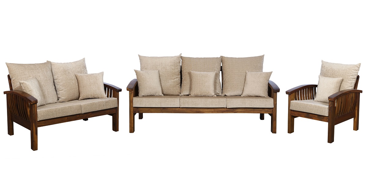 Anasta Sofa Set Natural Brown