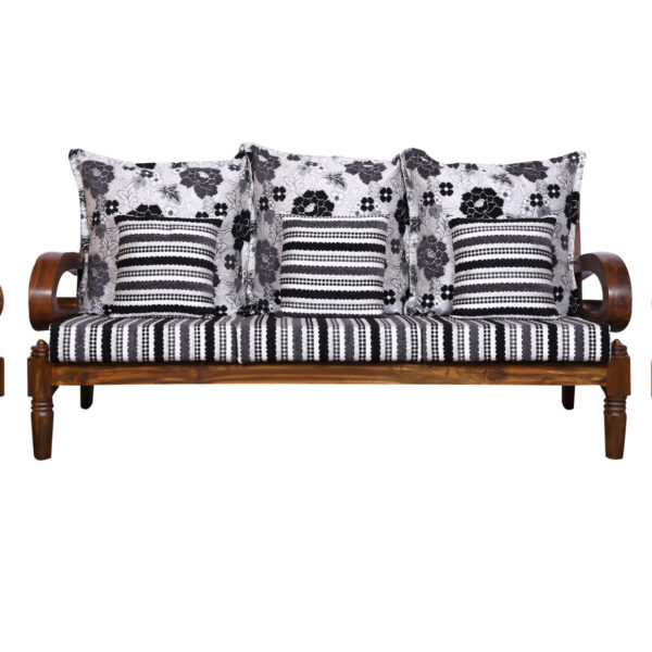 Betty Wooden Sofa Natural Brown Multi-Color