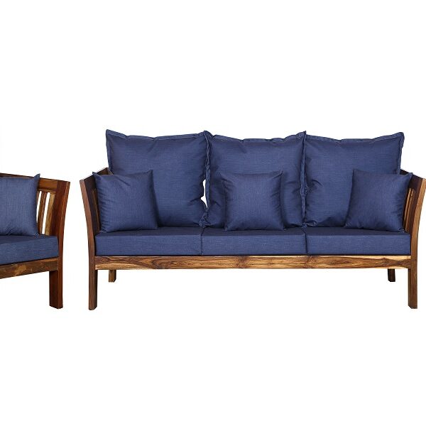 Bella Sofa Set Natural Brown Blue