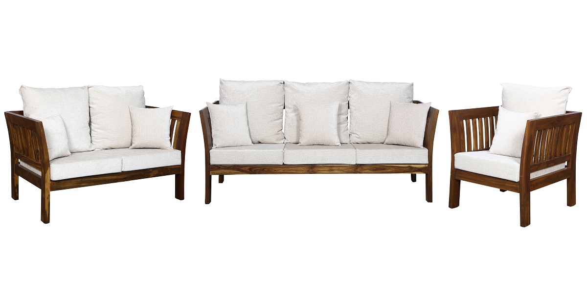 Grigor Sofa Set Natural Brown