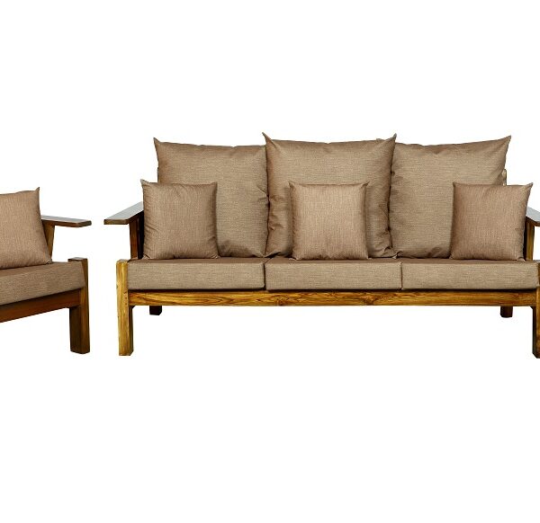 Ecanus Sofa Set Natural Brown