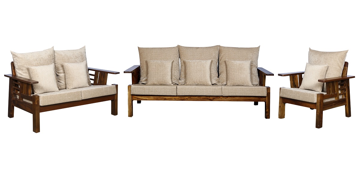 Maple Sofa Set Natural Brown