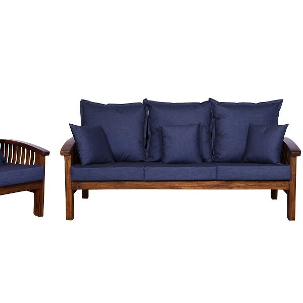 Irina Sofa Set Natural Brown Blue