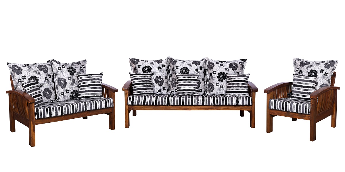 Manyo Sofa Set Natural Brown Multi-Color