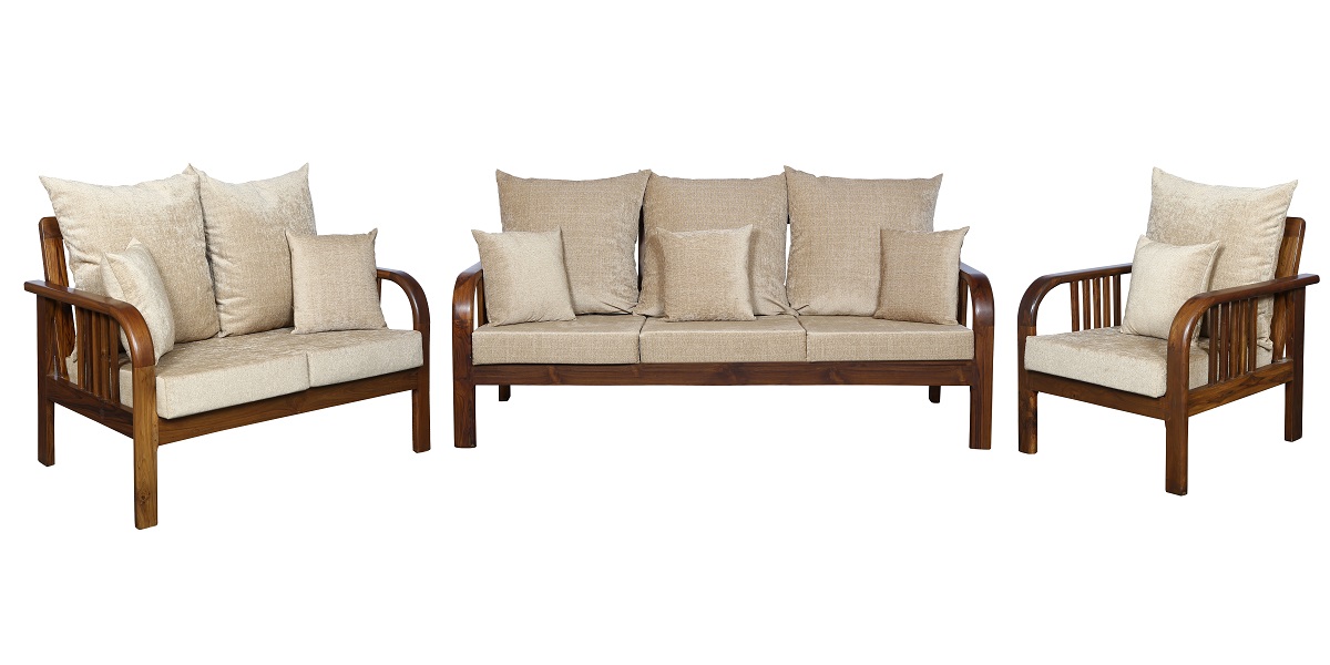 Elmar Sofa Set Natural Brown