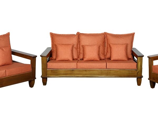 Alder Sofa Set Natural Brown
