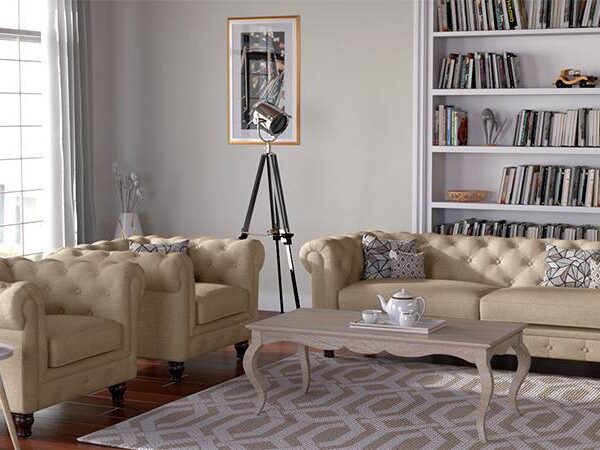 Ferrior Wooden Sofa Set