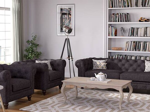 Fozion Wooden Sofa Set