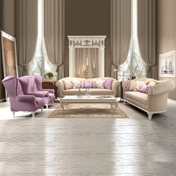 Samino Wooden Sofa Set