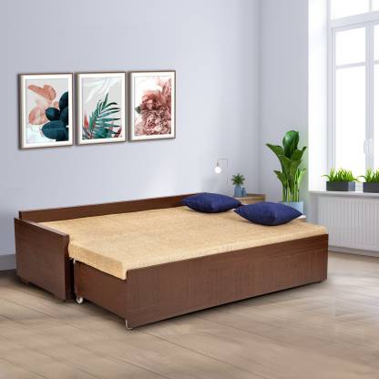 Royal Interiors Divan Sofa Cum Bed (Wooden)