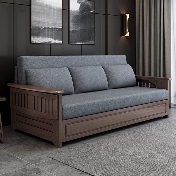 Royal Interiors Classy Wooden Sofa Cum Bed