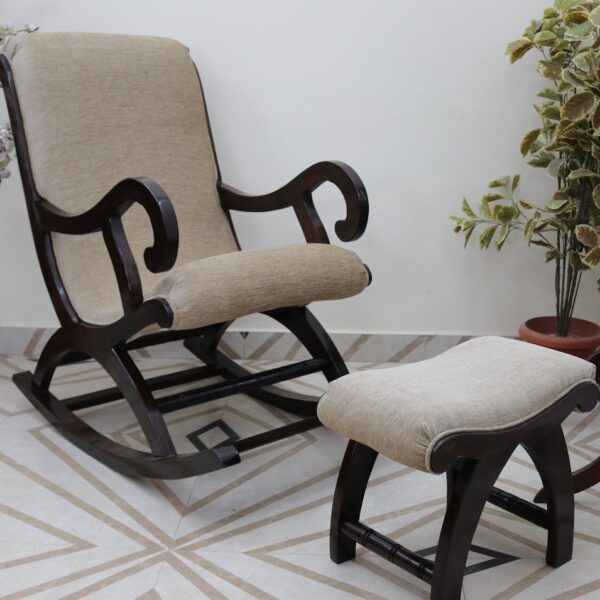 Royal Interiors Wooden Rocking Chair with Foot