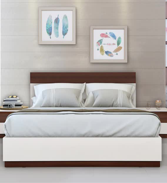 Royal Interiors Wooden Bed With Hydraulic Storage