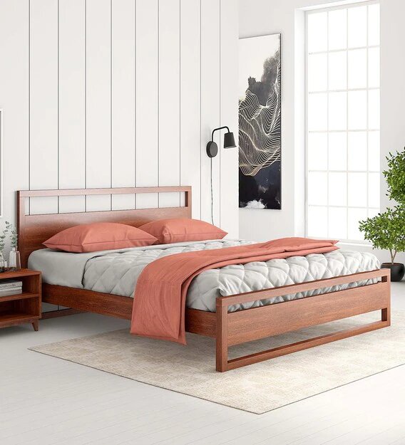 Royal Interiors Wooden Without Storage Bed