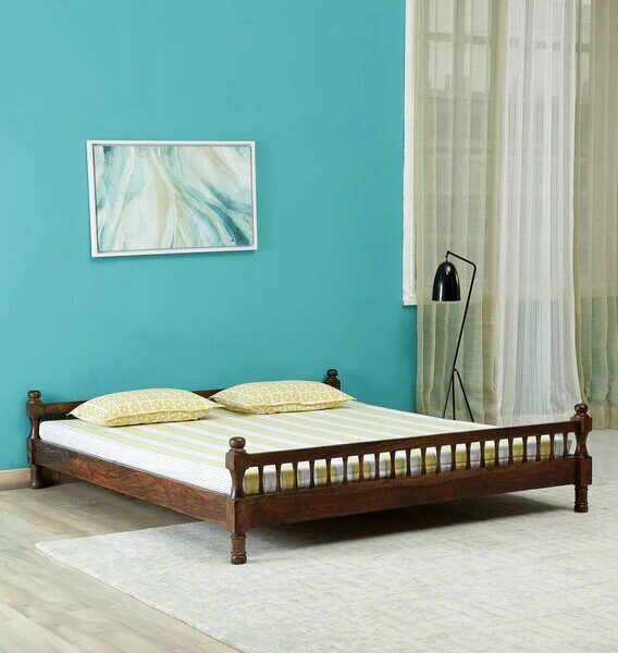 Royal Interiors Wooden Without Storage Bed