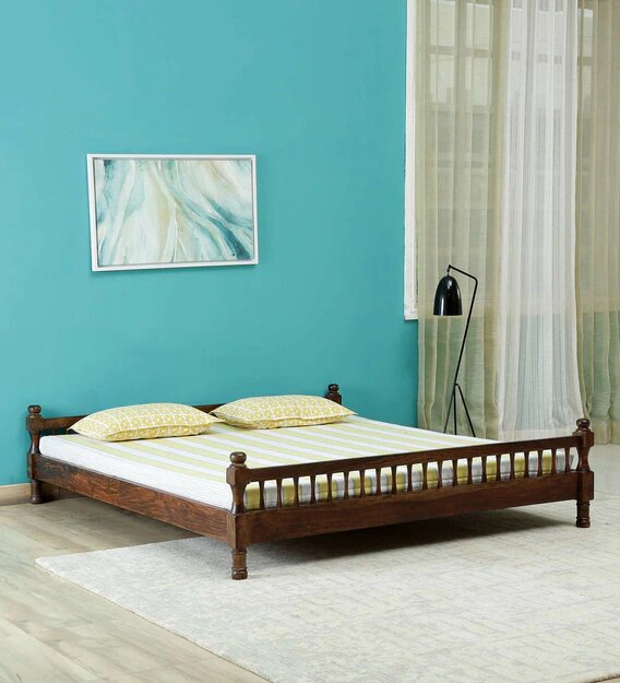 Royal Interiors Wooden Without Storage Bed