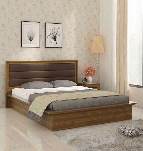 Royal Interiors Wooden Storage Bed Natural Brown