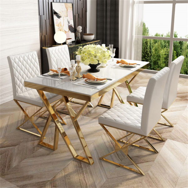 Dinning Table Set With Chair POD Coated