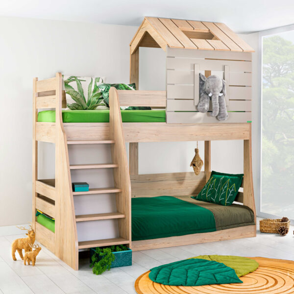 Royal Interiors Wooden House Bunk Bed