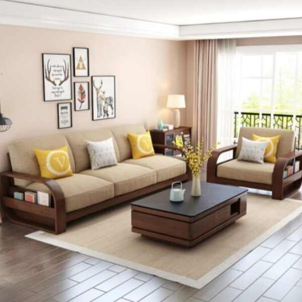 Royal Interiors Wooden Sofa Set
