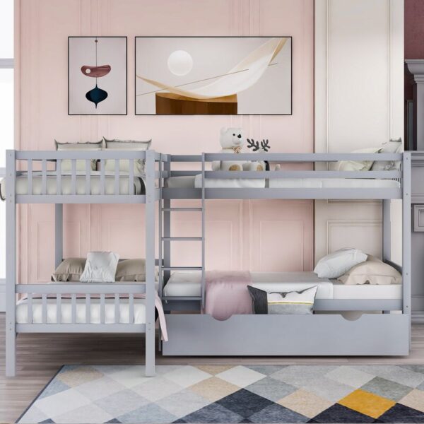 Royal Interiors Wooden Trundle Bunk Bed