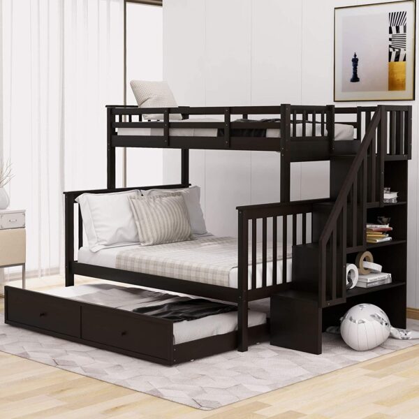 Royal Interiors Wooden Bunk Bed With Trundle