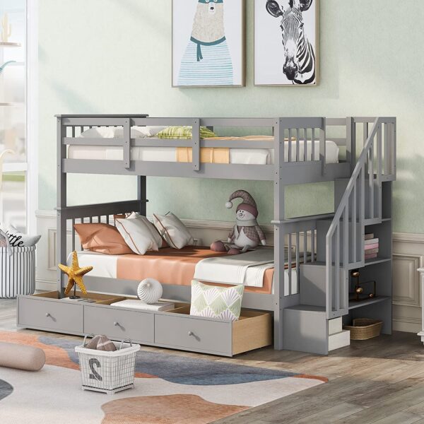 Royal Interiors Wooden Grey Bunk Bed