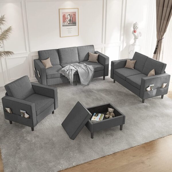 Royal Interiors Grevish Sofa Set