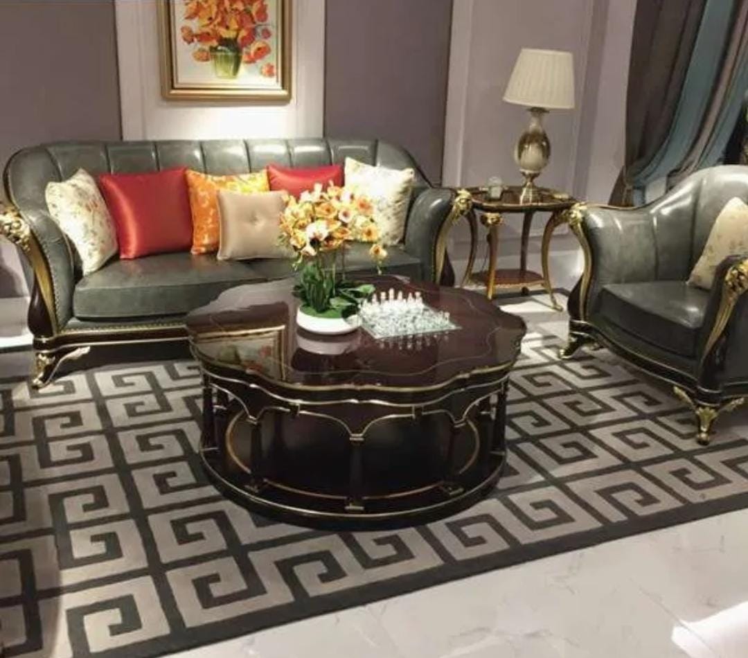 Royal Interiors Wooden Sofa Set POD Coated