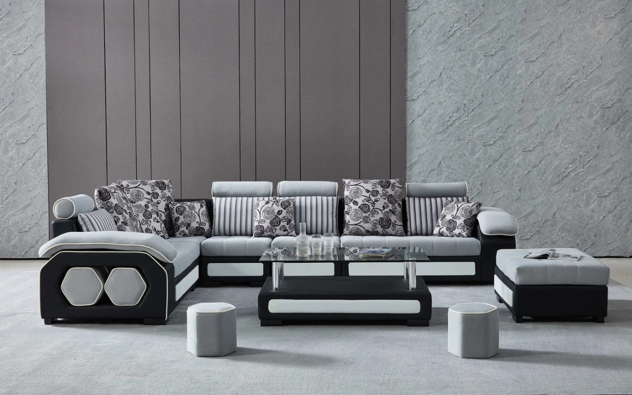 Royal Interiors Wooden Sofa Set