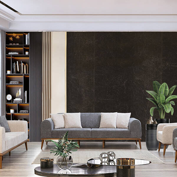 Royal Interiors Wooden Sofa Set