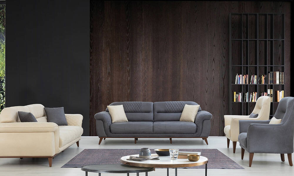 Royal Interiors Wooden Sofa Set