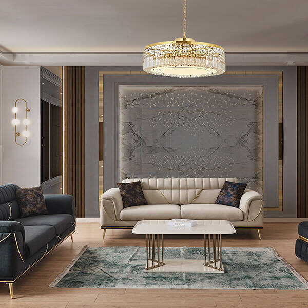 Royal Interiors Wooden Sofa Set