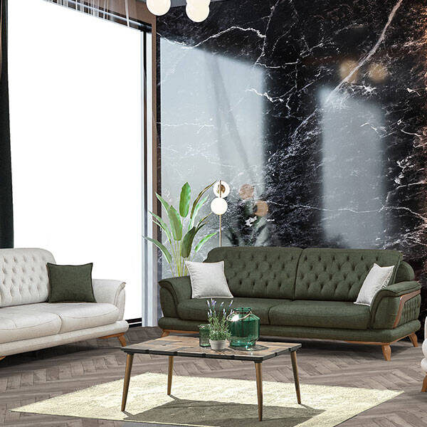 Royal Interiors Wooden Sofa Set