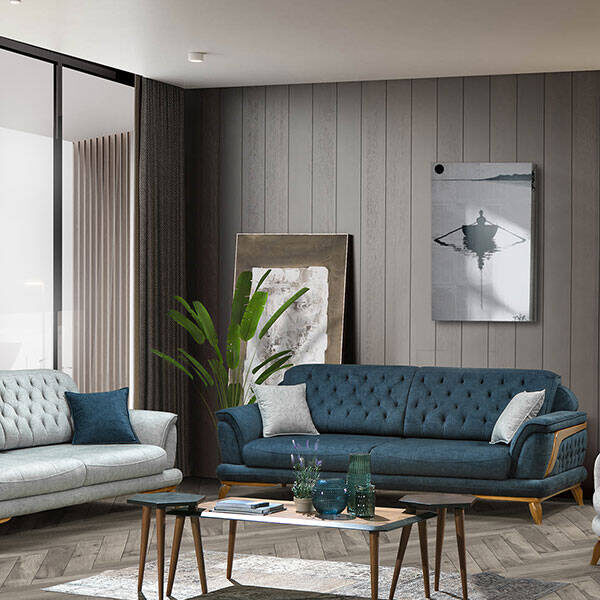 Royal Interiors Wooden Sofa Set