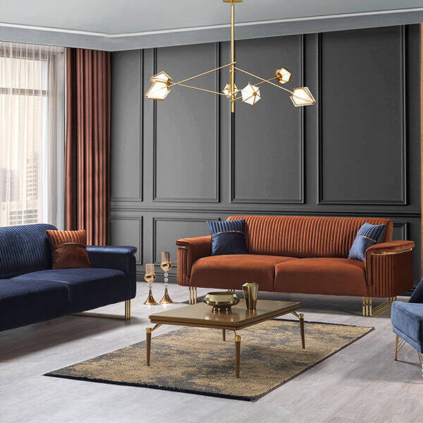 Royal Interiors Wooden Sofa Set