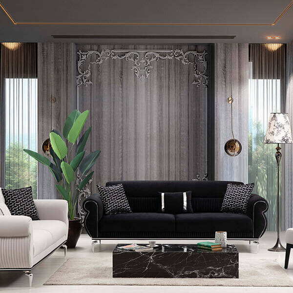 Royal Interiors Wooden Sofa Set