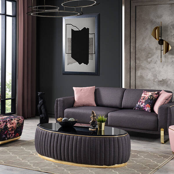 Royal Interiors Wooden Sofa Set