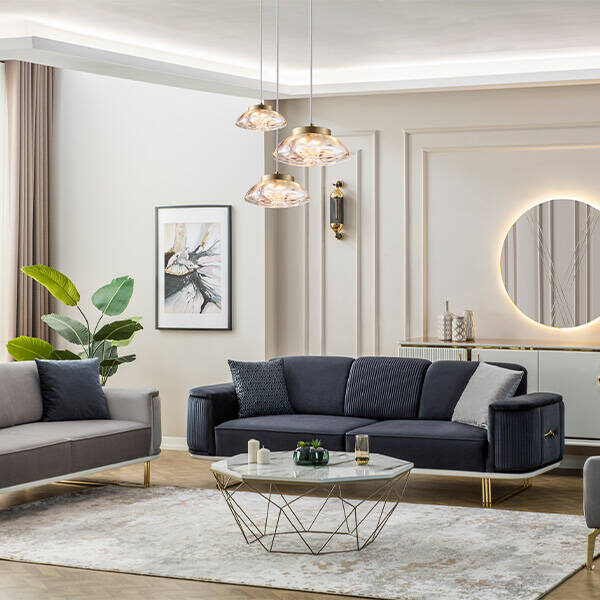 Royal Interiors Wooden Sofa Set